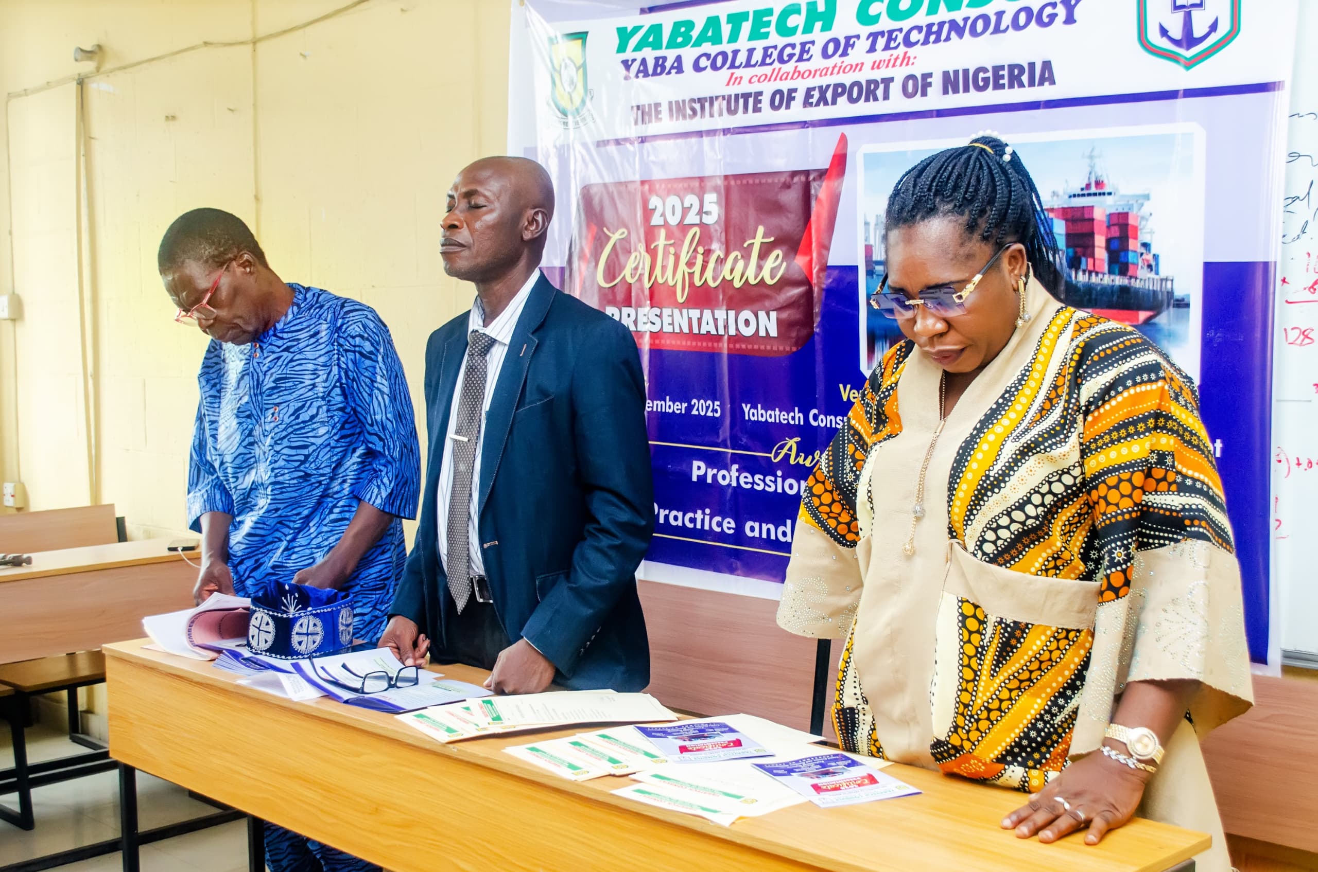 Professional Diploma presentation at Yabatech Consult