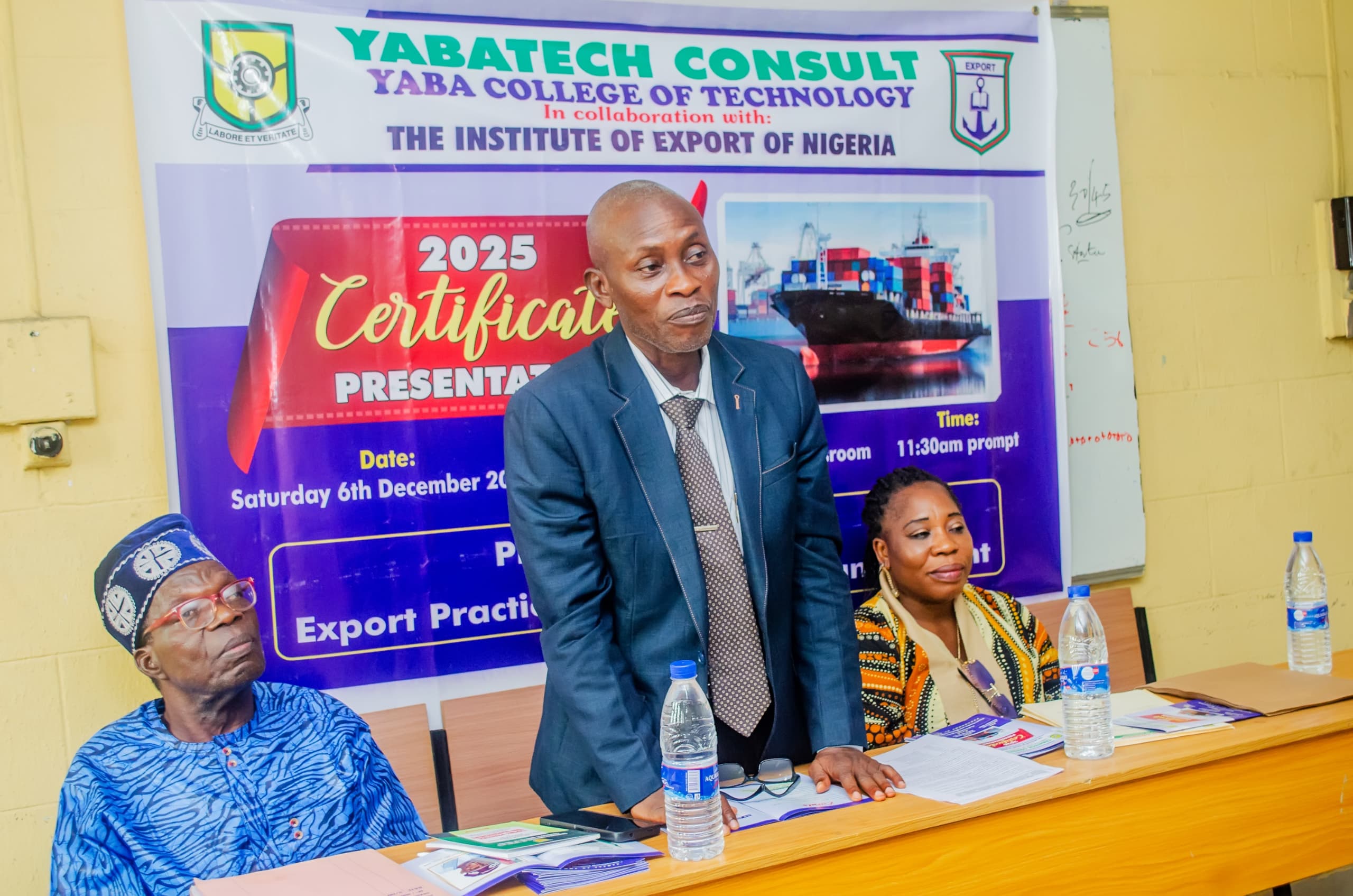 Professional Diploma presentation at Yabatech Consult