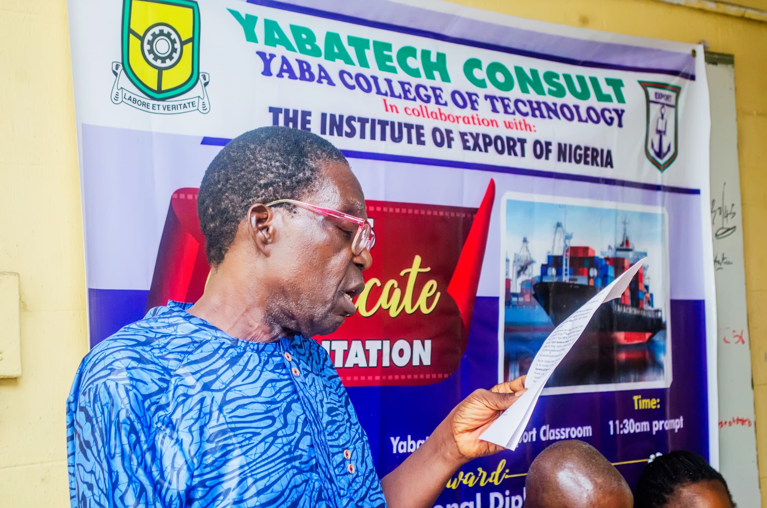 Professional Diploma presentation at Yabatech Consult